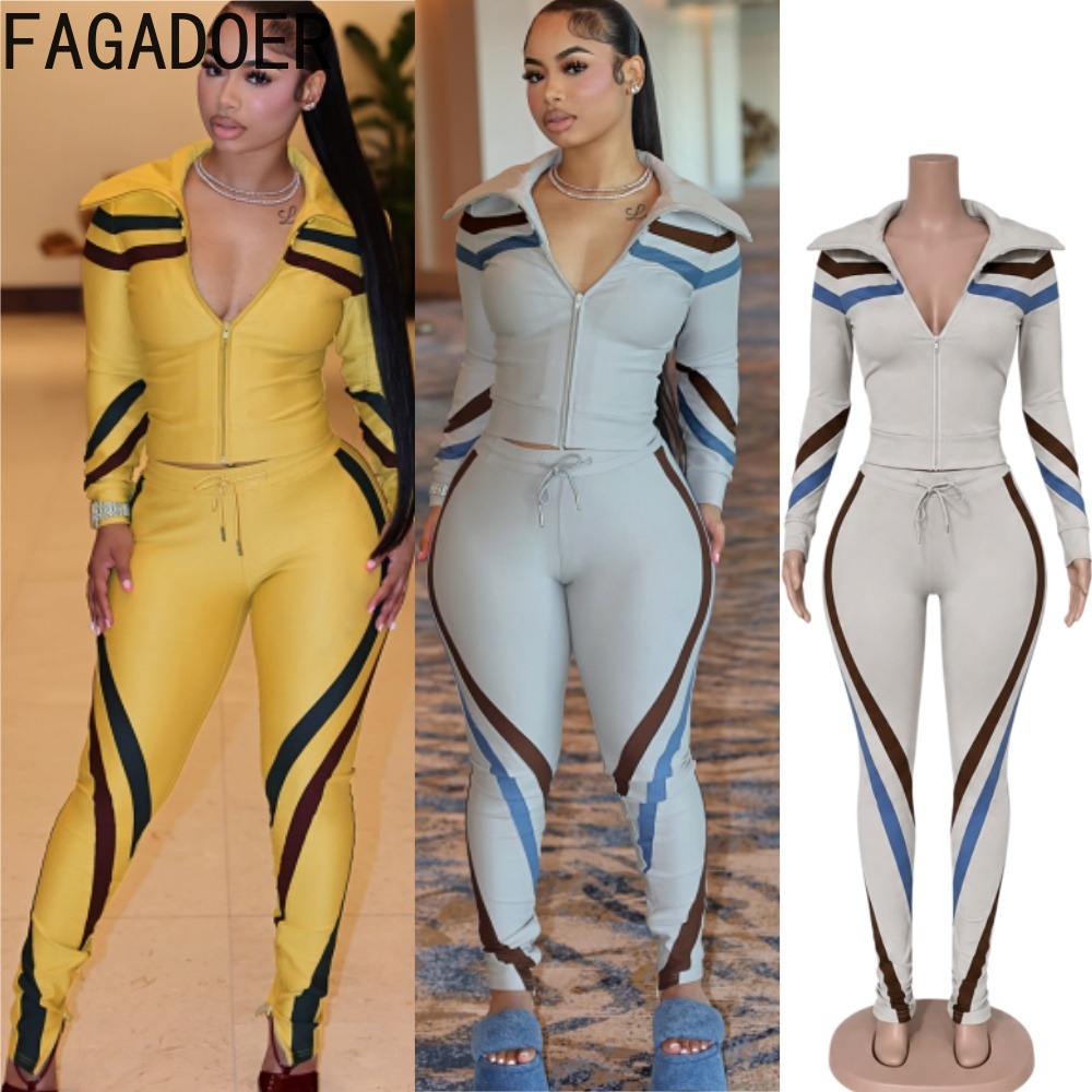 Sewing Jackets - FAGADOER Ensemble de survêtement 2 pièces