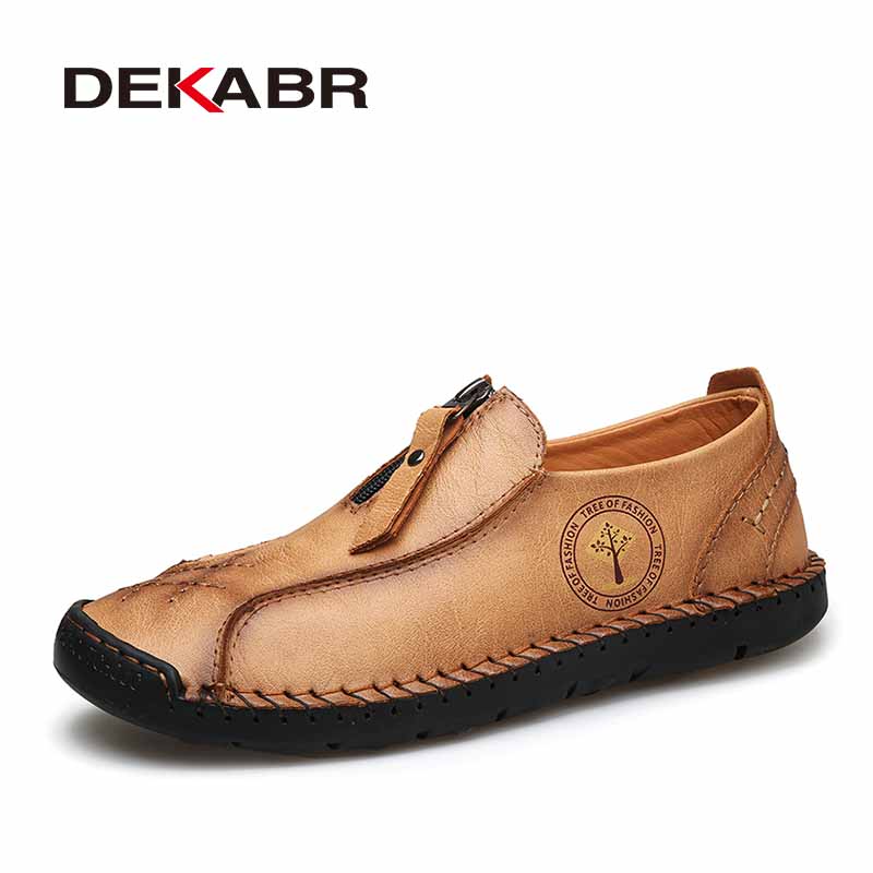 Sewing Front Zipper - DEKABR Chaussures décontractées pour hommes en