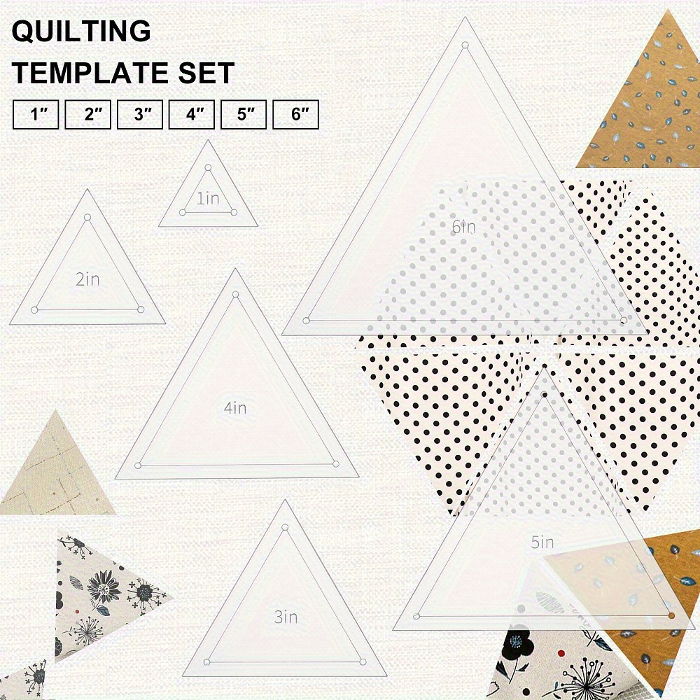Lot de 6 règles triangulaires  - Quilting Ruler Square avis et prix