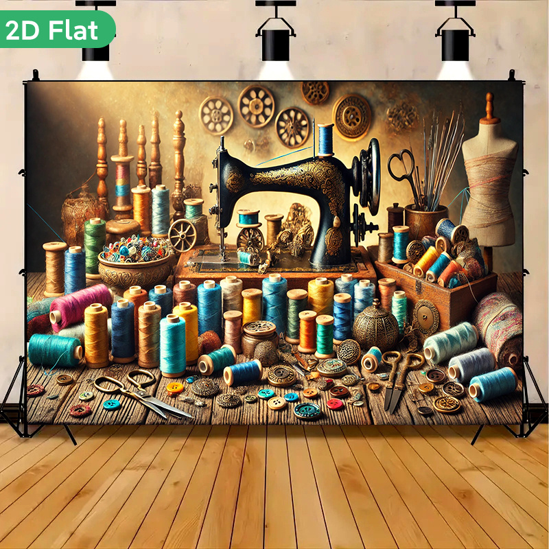 Tapisserie Murale Vintage Rétr - Sewing Machine In Textile avis et prix